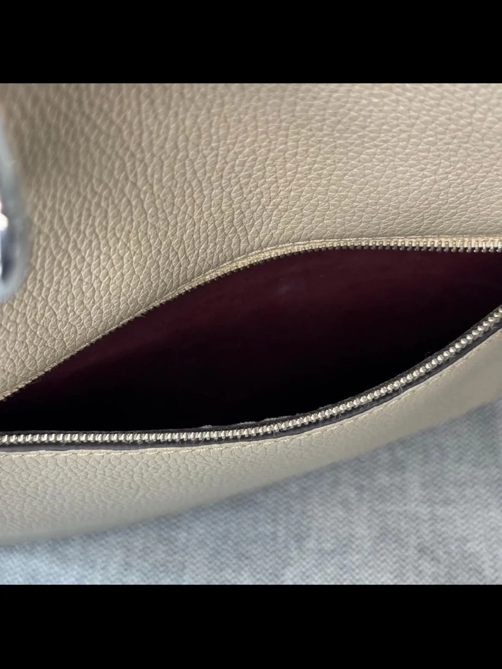Mulberry Pebbled Leather Tote in Taupe